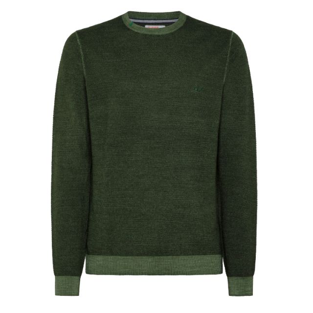 SUN68 MAGLIONE UOMO ROUND VINTAGE LANA MERINOS K42127-84