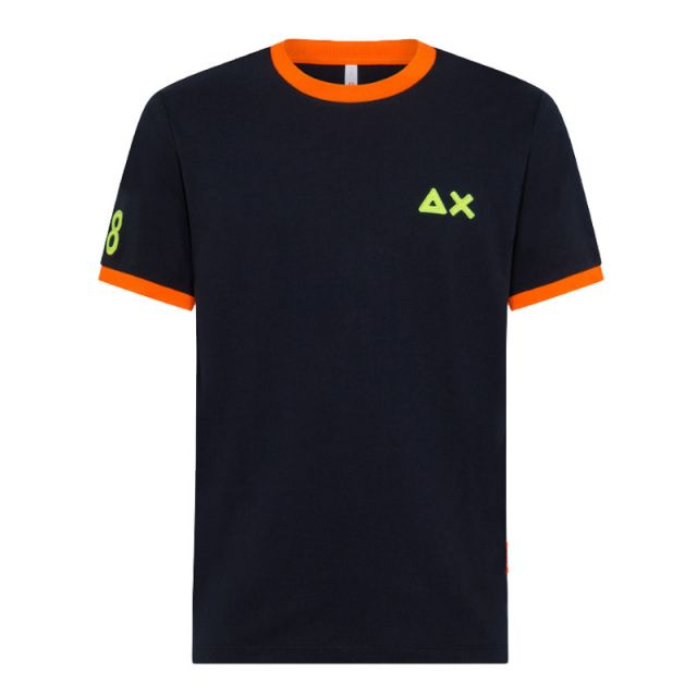 SUN 68 T-SHIRT UOMO LOGO FLUO T33122-07
