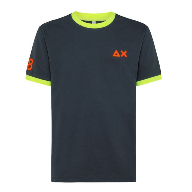 SUN 68 T-SHIRT UOMO LOGO FLUO T33122-99