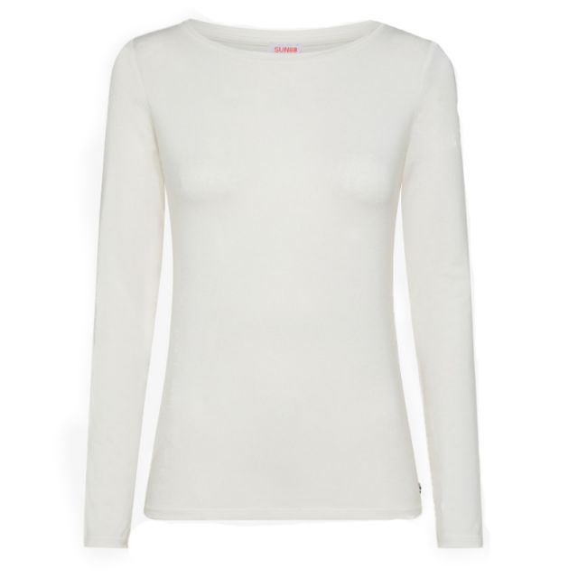 SUN68 T-SHIRT BOAT NECK L/S NERO T43215-11