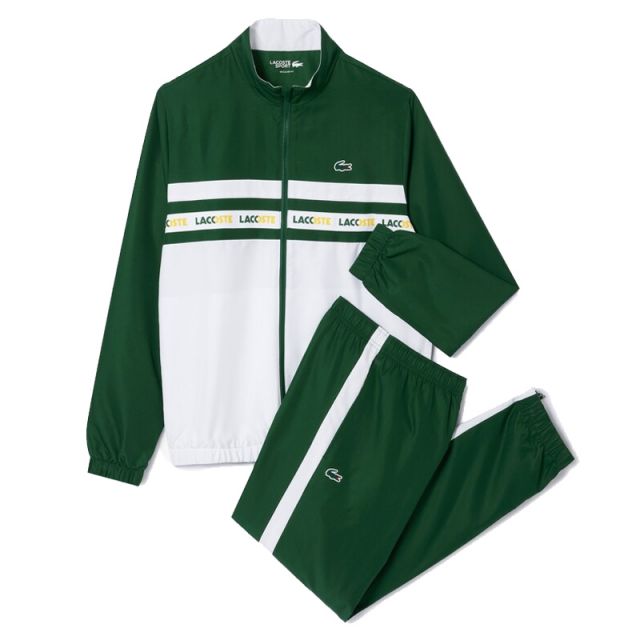 LACOSTE TUTA DA TENNIS RIGHE CON LOGO SPORTSUIT WH7567-291