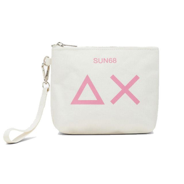 SUN68 POUCHETTE CANVAS BIANCO X35211-01