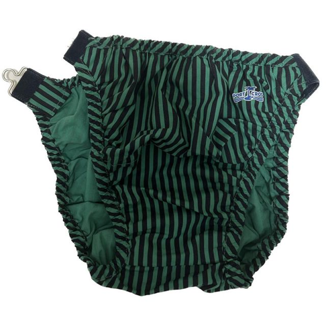 PORT CROS COSTUME SLIP RIGHE NERO/VERDE
