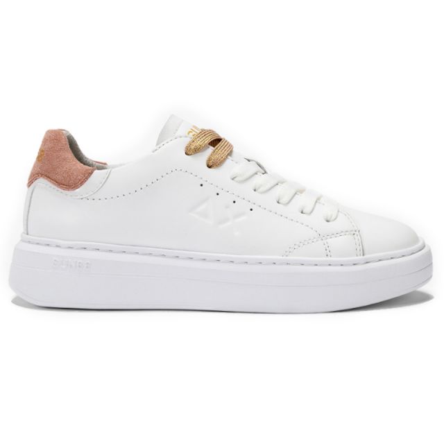 SUN68 GRACE LEATHER BIANCO/ROSA Z43225-0104